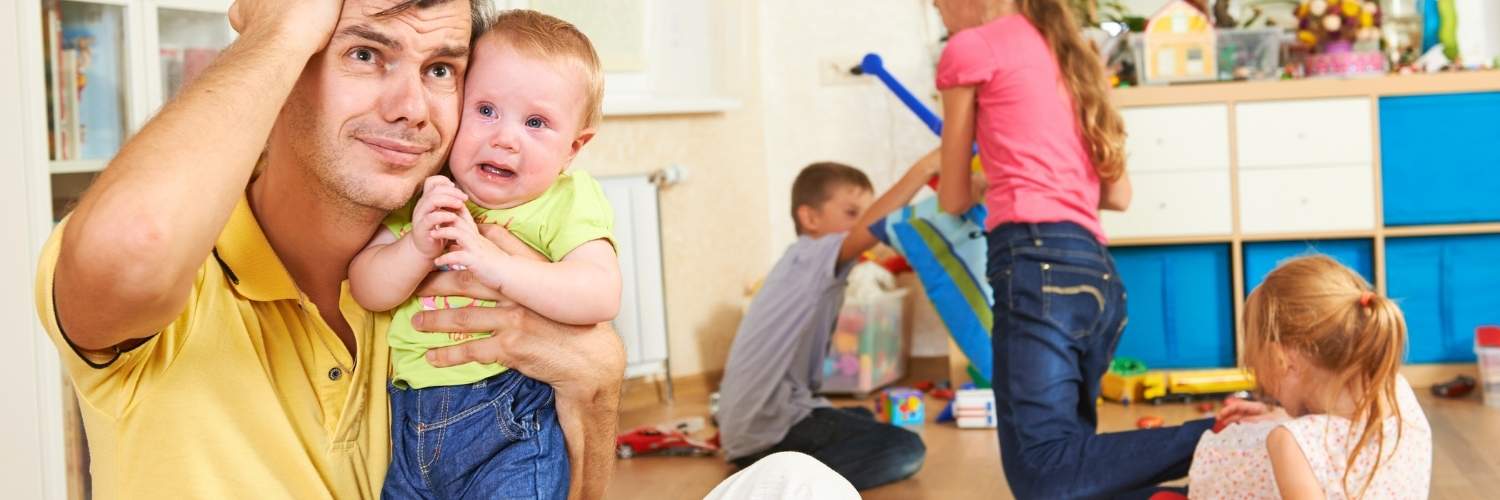 a parent holding a baby